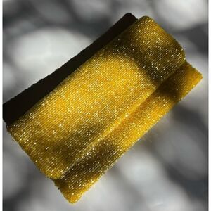 Moyna Hand Beaded Clutch in Yellow